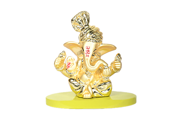 God Idol - Pagdi Ganesha (Golden)
